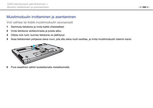 Sony VPCF13S1E - VPCF13S1E Mode d'emploi Finlandais