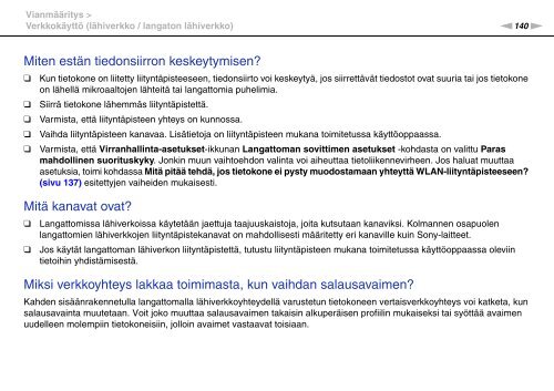 Sony VPCF13S1E - VPCF13S1E Mode d'emploi Finlandais