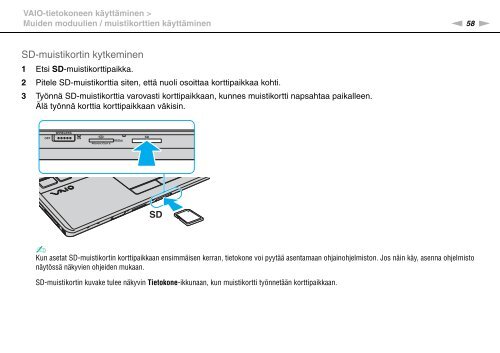 Sony VPCF13S1E - VPCF13S1E Mode d'emploi Finlandais