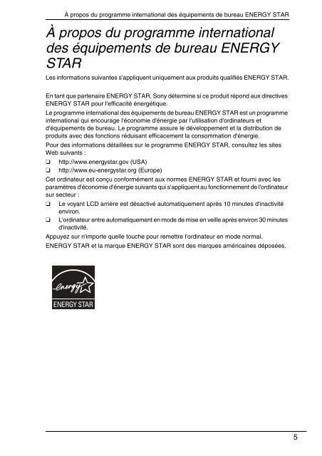 Sony VPCF13S1E - VPCF13S1E Documents de garantie
