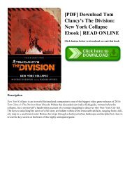 [PDF] Download Tom Clancy's The Division New York Collapse Ebook  READ ONLINE