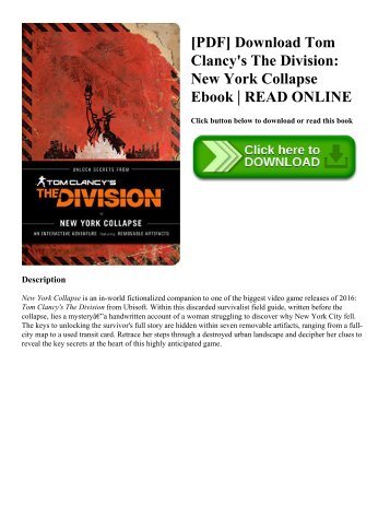 [PDF] Download Tom Clancy's The Division New York Collapse Ebook  READ ONLINE