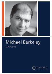 Michael Berkeley Catalogue