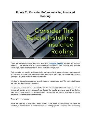 Insulated Roofing: Explained 