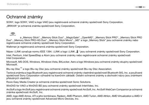 Sony VPCF13S1E - VPCF13S1E Mode d'emploi Tch&egrave;que