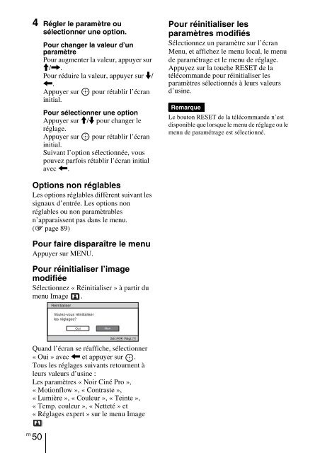 Sony VPL-VW90ES - VPL-VW90ES Consignes d&rsquo;utilisation