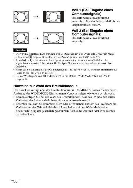 Sony VPL-VW90ES - VPL-VW90ES Consignes d&rsquo;utilisation Allemand