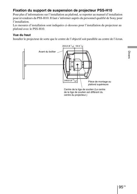 Sony VPL-VW90ES - VPL-VW90ES Consignes d&rsquo;utilisation Allemand