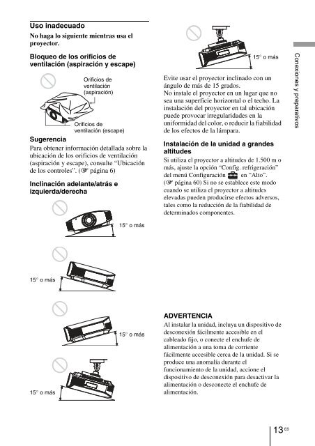 Sony VPL-VW90ES - VPL-VW90ES Consignes d&rsquo;utilisation Espagnol