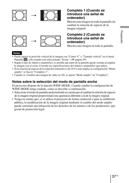 Sony VPL-VW90ES - VPL-VW90ES Consignes d&rsquo;utilisation Espagnol