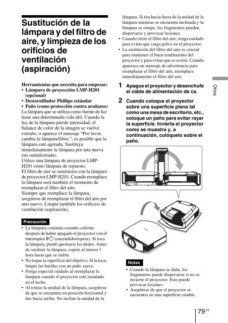 Sony VPL-VW90ES - VPL-VW90ES Consignes d&rsquo;utilisation Espagnol