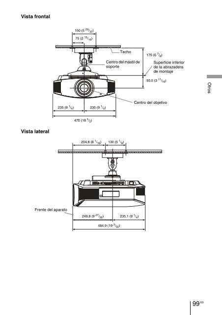 Sony VPL-VW90ES - VPL-VW90ES Consignes d&rsquo;utilisation Espagnol