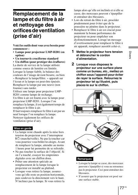 Sony VPL-VW90ES - VPL-VW90ES Consignes d&rsquo;utilisation Espagnol