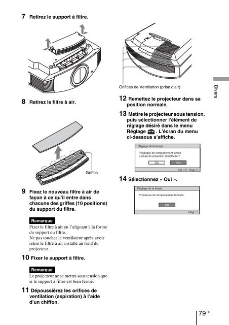 Sony VPL-VW90ES - VPL-VW90ES Consignes d&rsquo;utilisation Espagnol