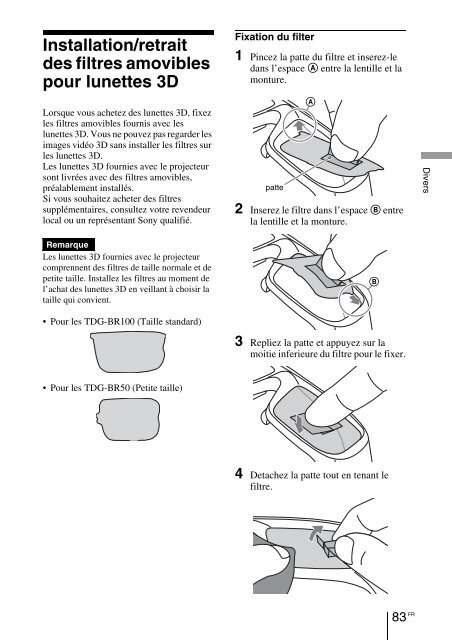 Sony VPL-VW90ES - VPL-VW90ES Consignes d&rsquo;utilisation Espagnol