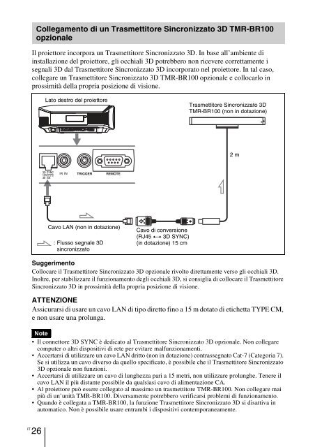 Sony VPL-VW90ES - VPL-VW90ES Consignes d&rsquo;utilisation Italien