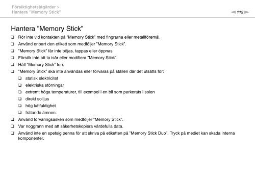 Sony VPCJ11M1E - VPCJ11M1E Mode d'emploi Su&eacute;dois