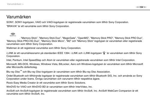 Sony VPCJ11M1E - VPCJ11M1E Mode d'emploi Su&eacute;dois