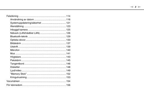 Sony VPCJ11M1E - VPCJ11M1E Mode d'emploi Su&eacute;dois