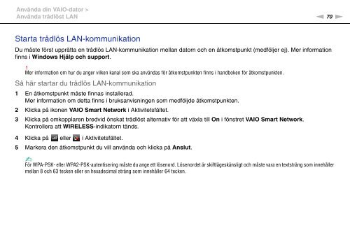 Sony VPCJ11M1E - VPCJ11M1E Mode d'emploi Su&eacute;dois