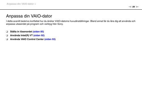 Sony VPCJ11M1E - VPCJ11M1E Mode d'emploi Su&eacute;dois