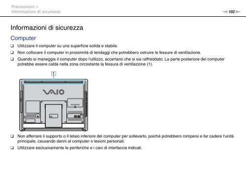 Sony VPCJ11M1E - VPCJ11M1E Mode d'emploi Italien