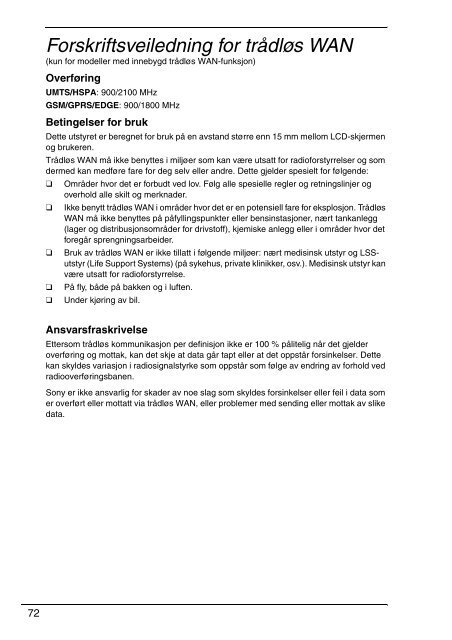 Sony VPCJ11M1E - VPCJ11M1E Documents de garantie Su&eacute;dois