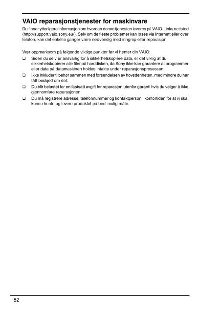 Sony VPCJ11M1E - VPCJ11M1E Documents de garantie Su&eacute;dois