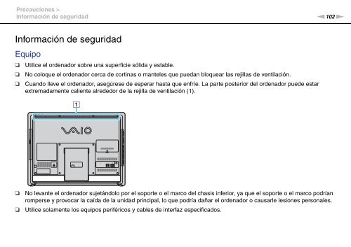Sony VPCJ11M1E - VPCJ11M1E Mode d'emploi Espagnol
