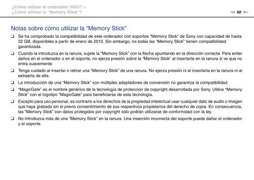 Sony VPCJ11M1E - VPCJ11M1E Mode d'emploi Espagnol