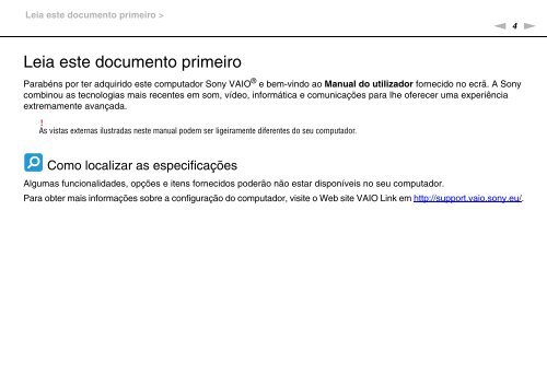 Sony VPCJ11M1E - VPCJ11M1E Mode d'emploi Portugais