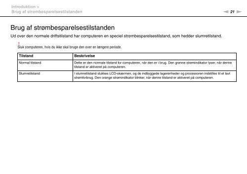 Sony VPCJ11M1E - VPCJ11M1E Mode d'emploi Danois