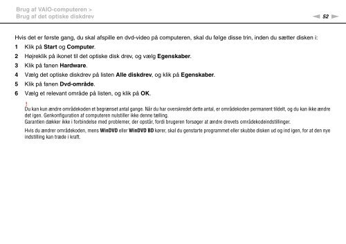 Sony VPCJ11M1E - VPCJ11M1E Mode d'emploi Danois