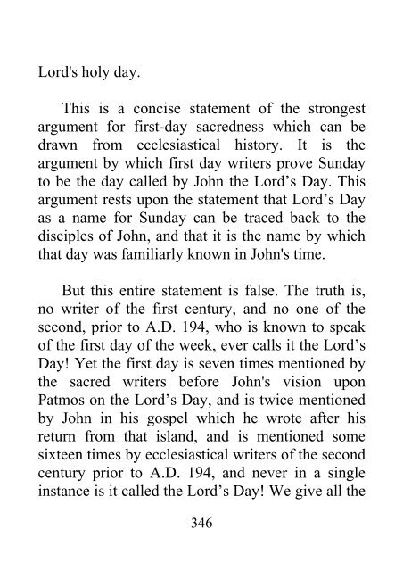 History of the Sabbath and First Day of the Week - John N. Andrews