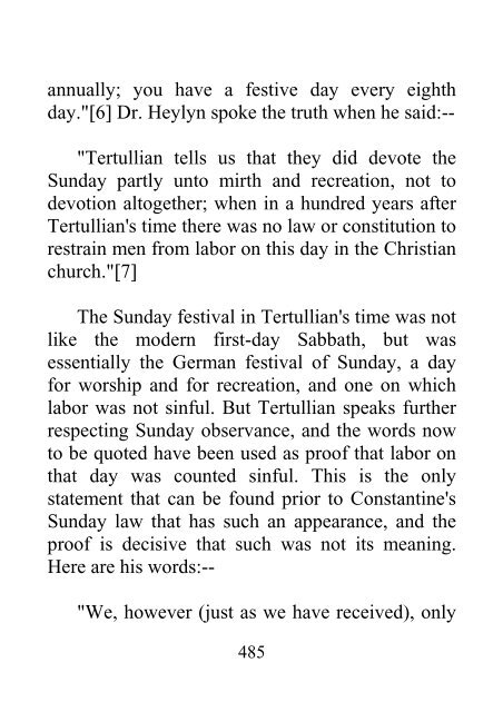 History of the Sabbath and First Day of the Week - John N. Andrews