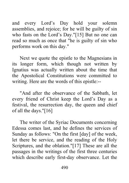 History of the Sabbath and First Day of the Week - John N. Andrews