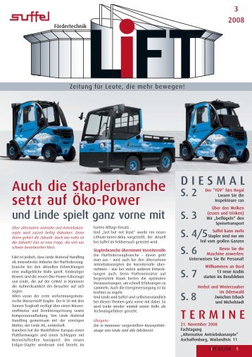 Auch die Staplerbranche setzt auf Öko-Power - suffel