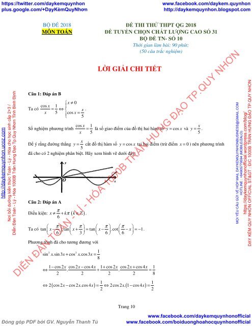 Bộ đề thi thử THPT QG 2018 Các môn TOÁN - LÍ - HÓA Các trường THPT Cả nước CÓ HƯỚNG DẪN GIẢI (Lần 9) [DC14042018]