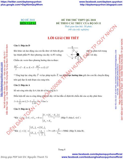 Bộ đề thi thử THPT QG 2018 Các môn TOÁN - LÍ - HÓA Các trường THPT Cả nước CÓ HƯỚNG DẪN GIẢI (Lần 9) [DC14042018]