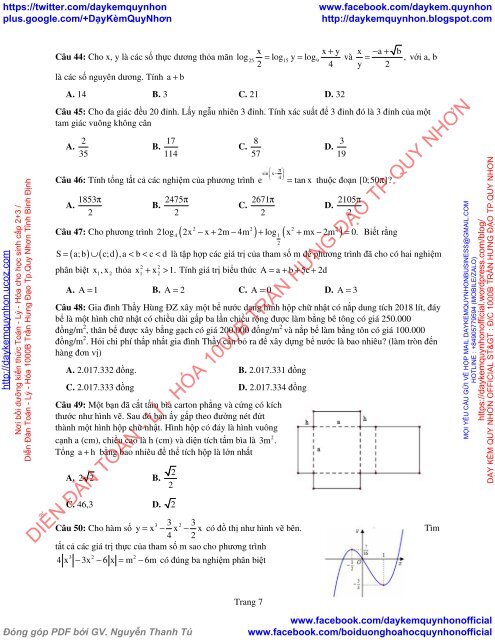 Bộ đề thi thử THPT QG 2018 Các môn TOÁN - LÍ - HÓA Các trường THPT Cả nước CÓ HƯỚNG DẪN GIẢI (Lần 9) [DC14042018]