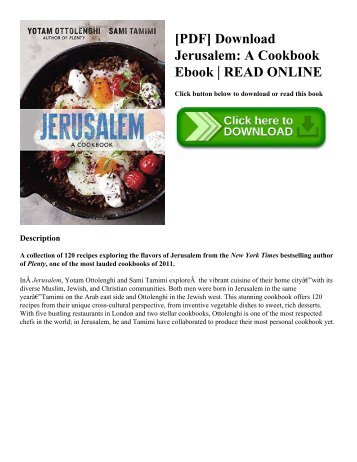 [PDF] Download Jerusalem A Cookbook Ebook  READ ONLINE