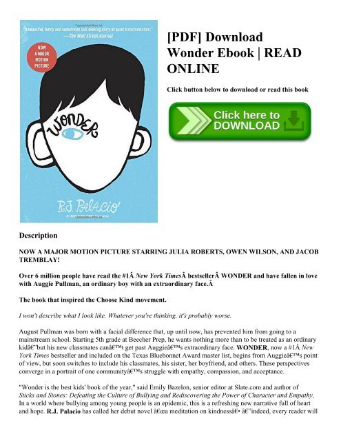 Pdf Download Wonder Ebook Read Online
