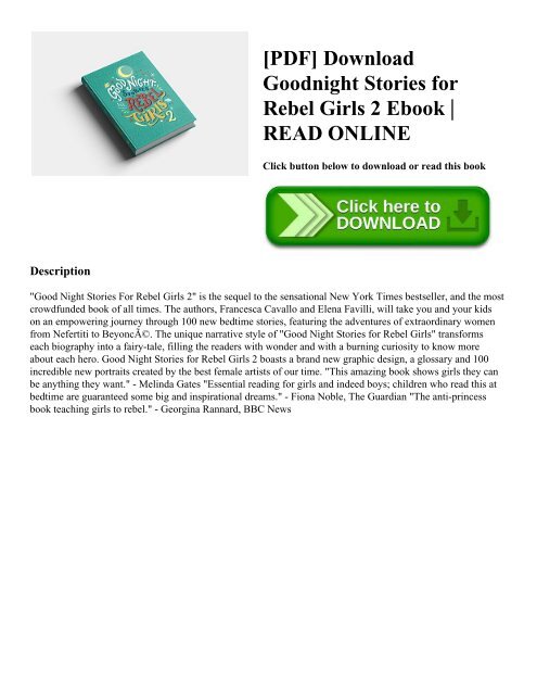 [PDF] Download Goodnight Stories for Rebel Girls 2 Ebook  READ ONLINE