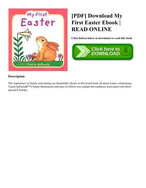 [PDF] Download My First Easter Ebook  READ ONLINE