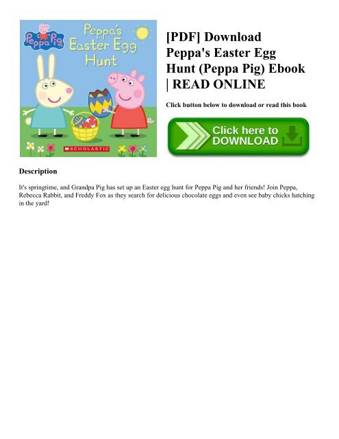 [PDF] Download Peppa's Easter Egg Hunt (Peppa Pig) Ebook  READ ONLINE