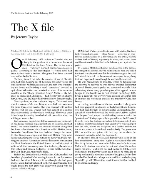 The Caribbean Review of Books (New vol. 1, no. 19, February 2009)