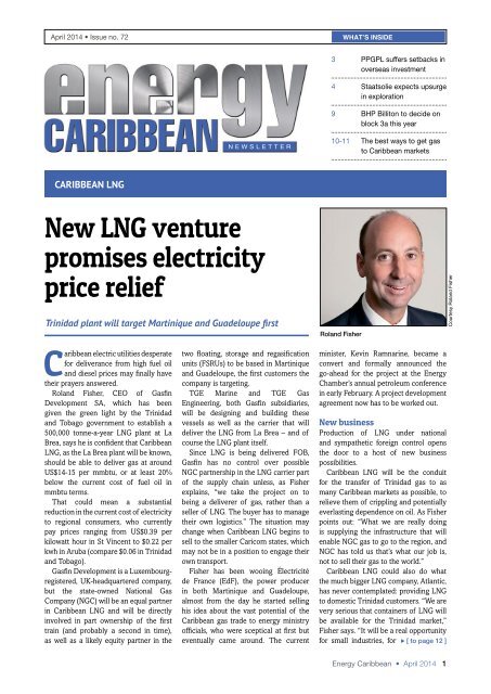 ENERGY Caribbean newsletter (April 2014 • Issue no. 72)