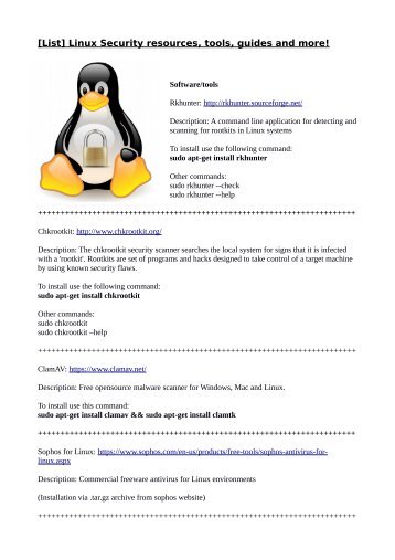 [List] Linux Security Resources