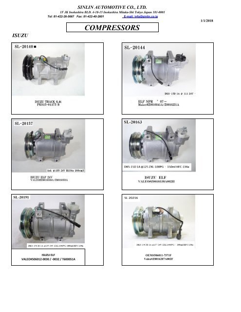 YOUNG SHINE COMPRESSORS 2018