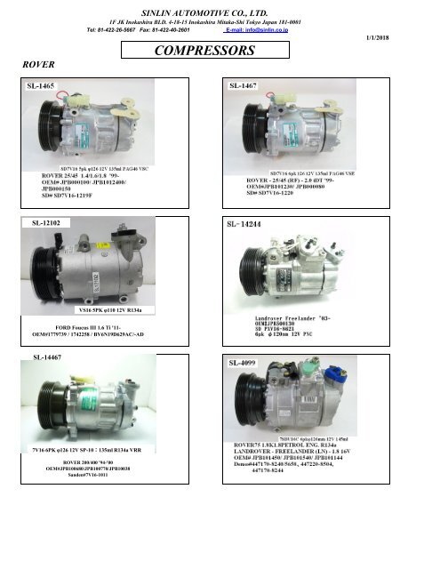 YOUNG SHINE COMPRESSORS 2018